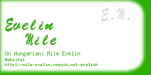 evelin mile business card